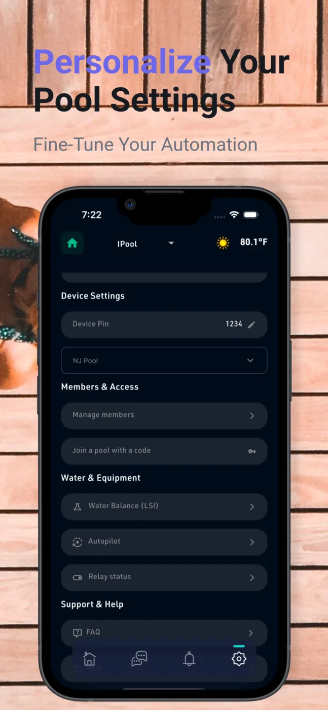 Personalisation in the NexPool Connect app